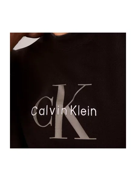 Froté mikina Calvin Klein čierna