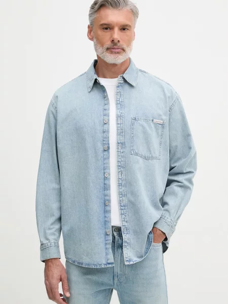 Calvin Klein Jeans koszula jeansowa niebieska