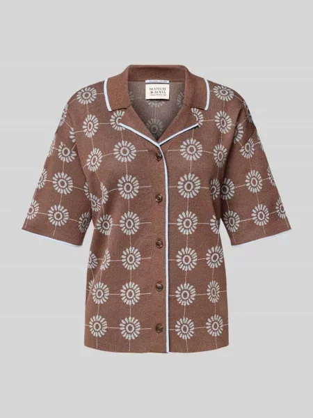 Bluzka z dzianiny o kroju regular fit z rękawem o dł. Scotch & Soda