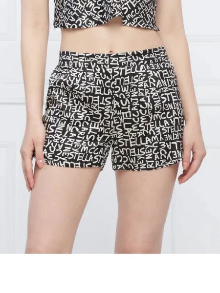 Stella McCartney De mătase pantaloni scurți de pijama negru