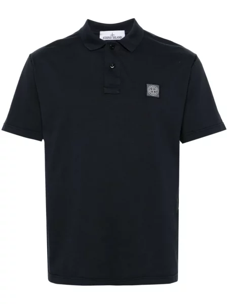 Tricou polo Stone Island cu strasuri albastru