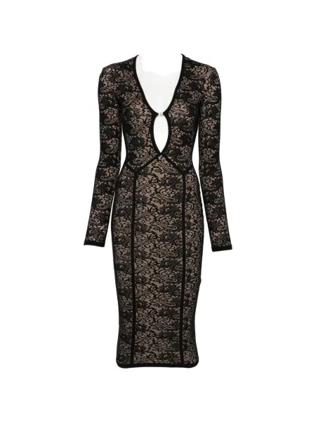 Rochie midi Elisabetta Franchi din dantelă negru