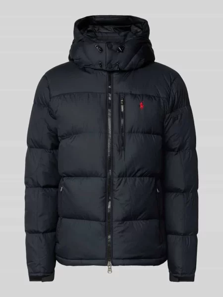Kurtka puchowa o kroju regular fit z wyhaftowanym logo Polo Ralph Lauren czarna
