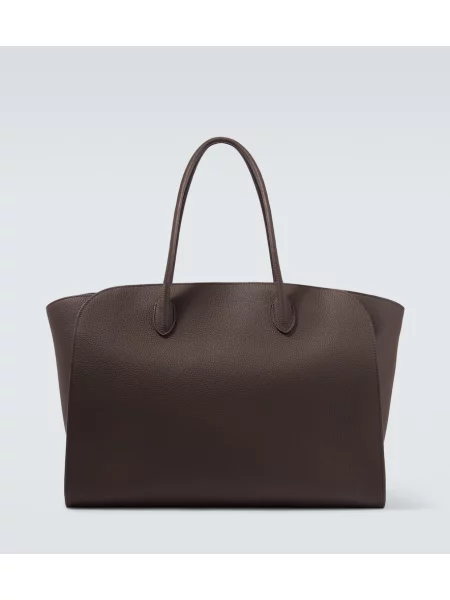 Usnjena torba The Row rjava