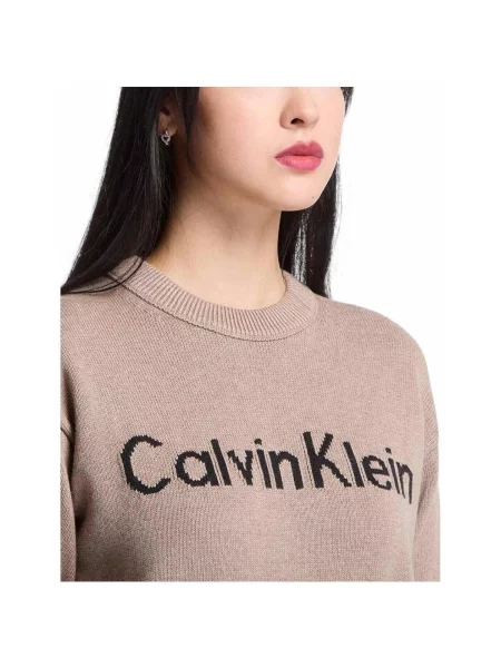 Calvin Klein Jeans Pulover deschis / negru maro