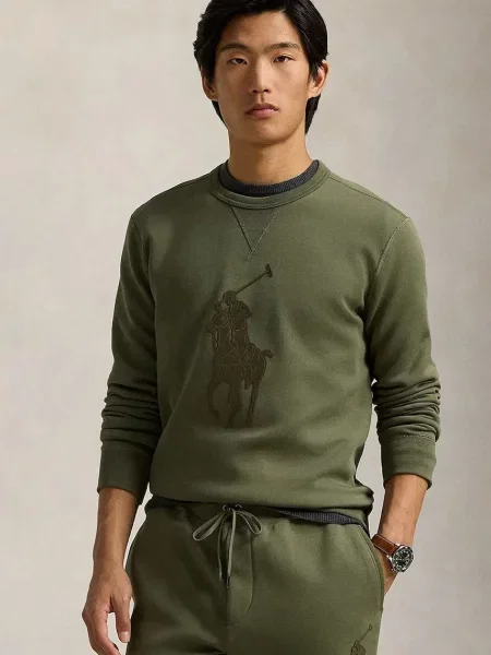 Dukserica Polo Ralph Lauren za muškarce s aplikacijom zelena