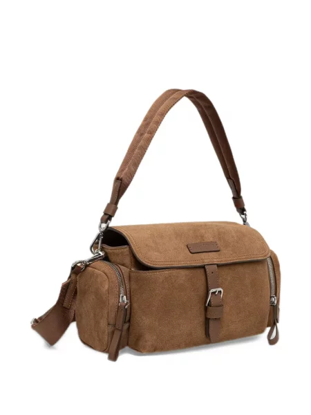 Torebka crossbody Marc O'polo zamszowa brązowa