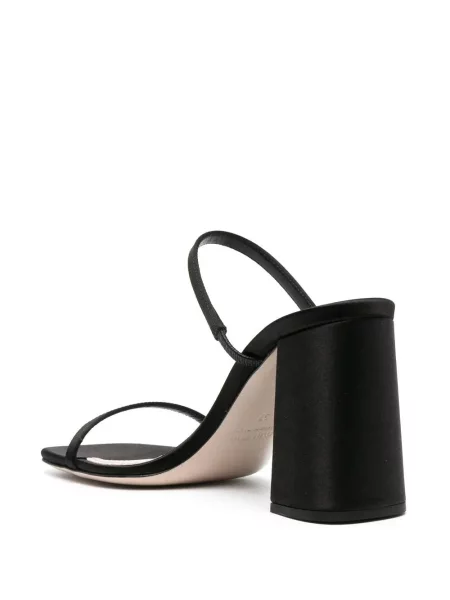 Papuci tip mules Miu Miu din satin negru