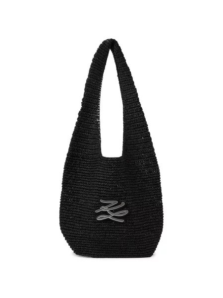 Karl Lagerfeld geantă hobo pentru femei K/AUTOGRAPH negru