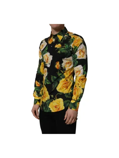Koszula Dolce And Gabbana w kwiatki biznesowa
