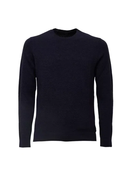 Dzianinowy sweter Zanone niebieski