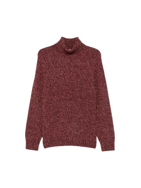 Sweter z golfem Brunello Cucinelli wełniany czerwony