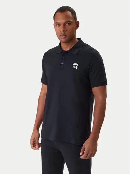 KARL LAGERFELD Polo Granatowy