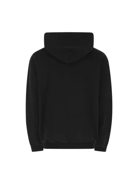 Bluza z kapturem Maison Margiela z logo czarna