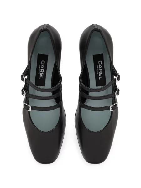 Pantofi cu toc Carel Paris cu bretele negru