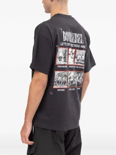 Tricou Domrebel cu imagine negru