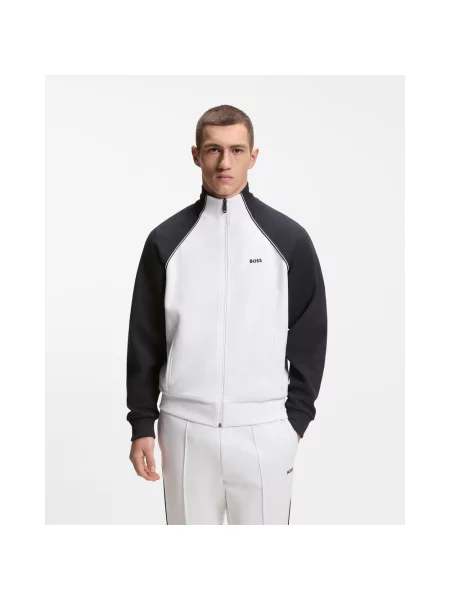 Bluza BOSS Join Skaz Full Zip czarny S biały