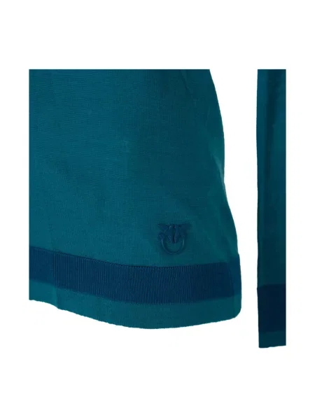 Dzianinowy sweter Pinko elegancki niebieski