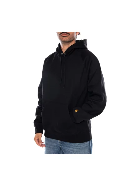 Bluza z kapturem Carhartt Wip z kapturem z nadrukiem czarna