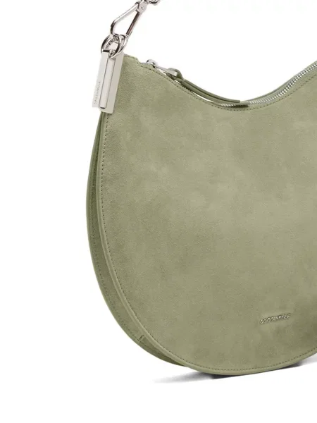 Geantă Coccinelle din piele de căprioară verde