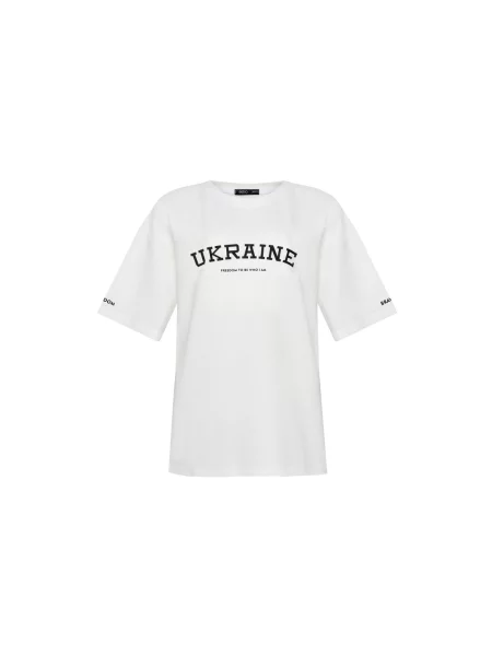 Футболка Ukraine молочна Estro біла