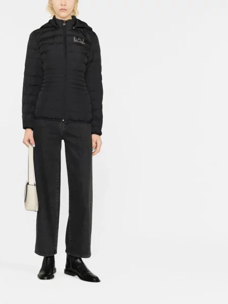 Striukė Ea7 Emporio Armani su gobtuvu juoda