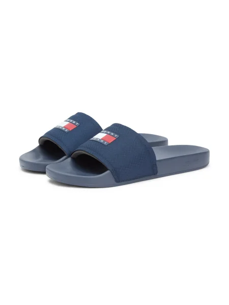 Tommy Jeans Šľapky námornícka modrá / červená biela