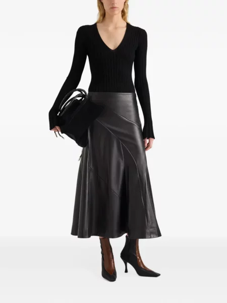 Top Proenza Schouler de mătase negru