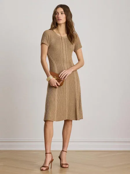 Lauren Ralph Lauren Rochie tricotat auriu