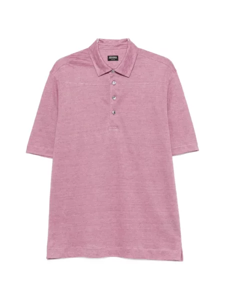 Scurt tricou polo Zegna roz