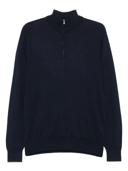 Pulover Hackett cu broderie albastru