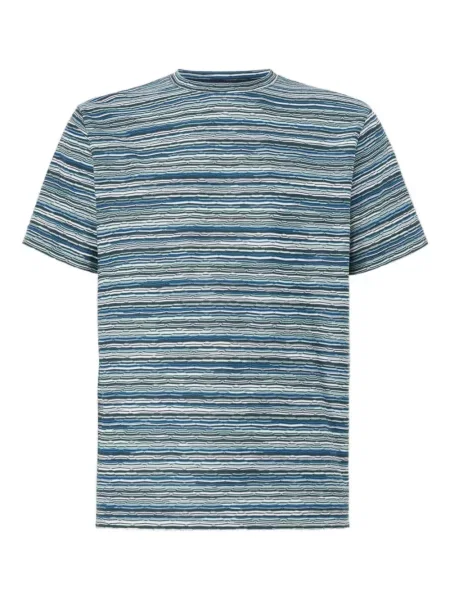 Tricou Missoni cu decolteu rotund albastru