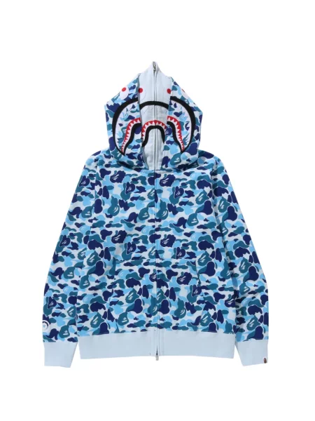 Hanorac cu glugă A Bathing Ape® cu imagine cu model camuflaj albastru