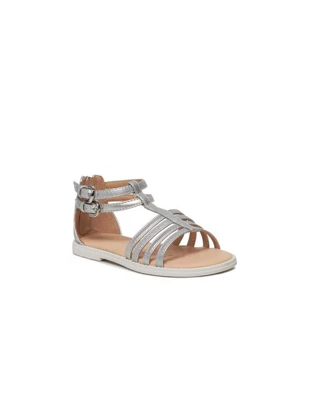 Sandály Geox J Sandal Karly Girl S Stříbrná