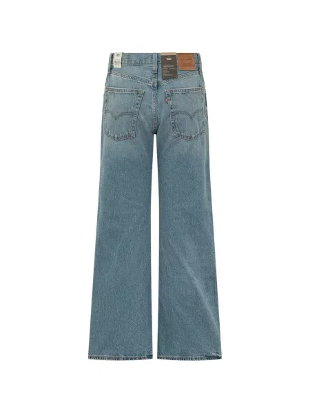 Decupat gulerat blugi Levi's® cu talie înaltă albastru