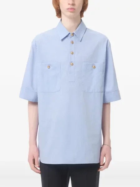 Oxford Valentino Garavani din țesătură twill albastru