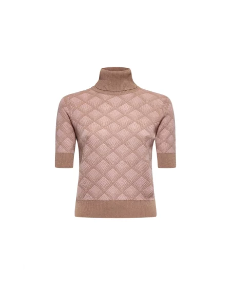Sweter Silvian Heach wełniany z krótkim rękawem