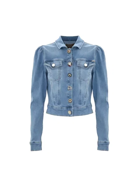 Krótka kurtka jeansowa Kocca niebieska