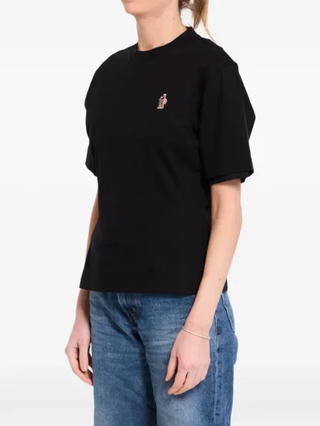 Majica Moncler Grenoble s autogramom crna