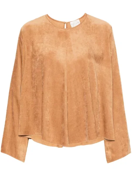 Bluză Forte_forte de catifea cord maro