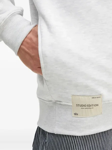 Hanorac cu glugă Alpha Industries gri