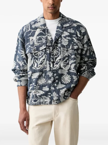 Geacă Scotch & Soda din jacard albastru