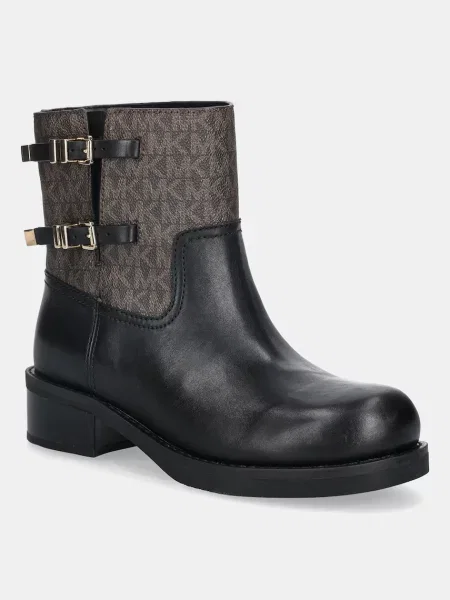 MICHAEL Michael Kors cizme de piele Darrington cu plat negru