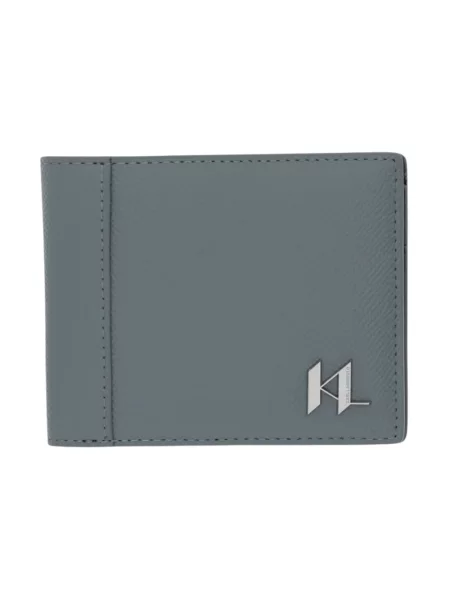 Karl Lagerfeld portfel skórzany K/MONOGRAM szary