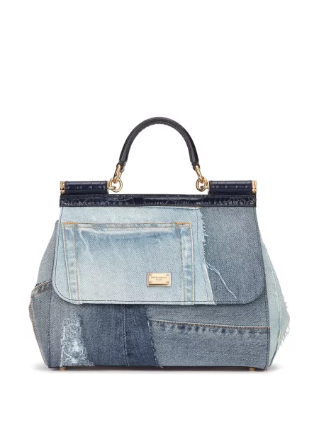 Geantă Dolce & Gabbana Sicily albastru