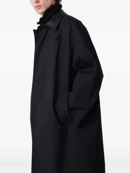 Gulerat trenci Studio Nicholson din piele negru