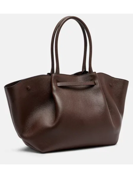 Geantă shopper Demellier din piele maro