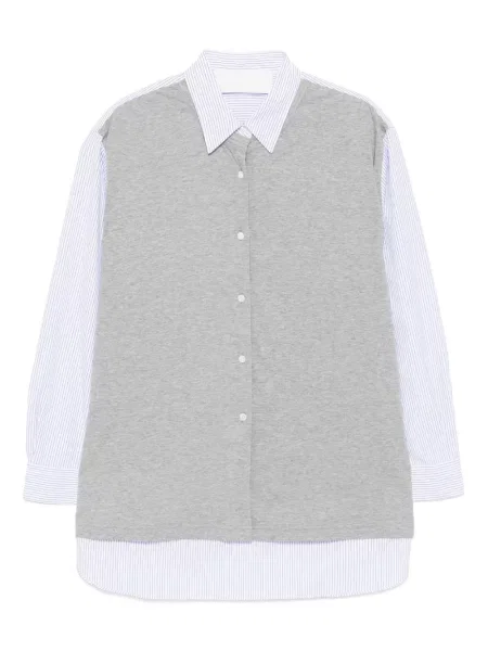 Cămașă Less cu mâneci lungi lungă gri