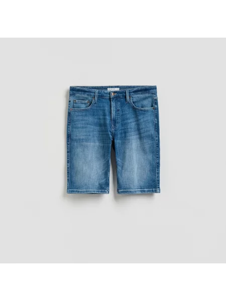 Reserved Džínové šortky slim fit modrá