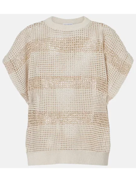 Pulover Brunello Cucinelli tricotate bej